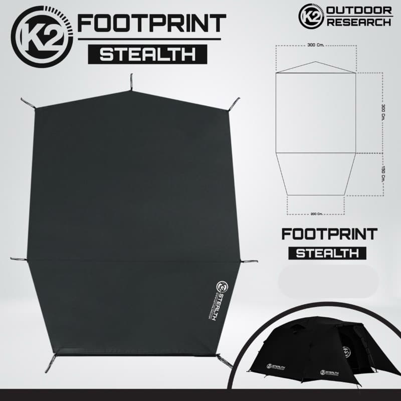 K2 Footprint STEALTH กราวชีทเต็นท์Stealth